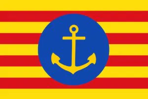 Senyera nàutica catalana - ancora central